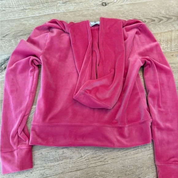 Juicy by Juicy Couture Pink Velour Midweight Track Jacket SIZE Small - Picture 5 of 5